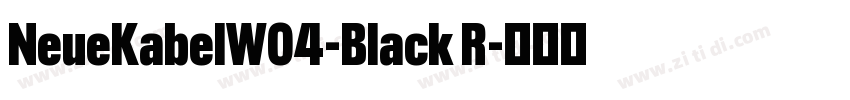 NeueKabelW04-Black R字体转换